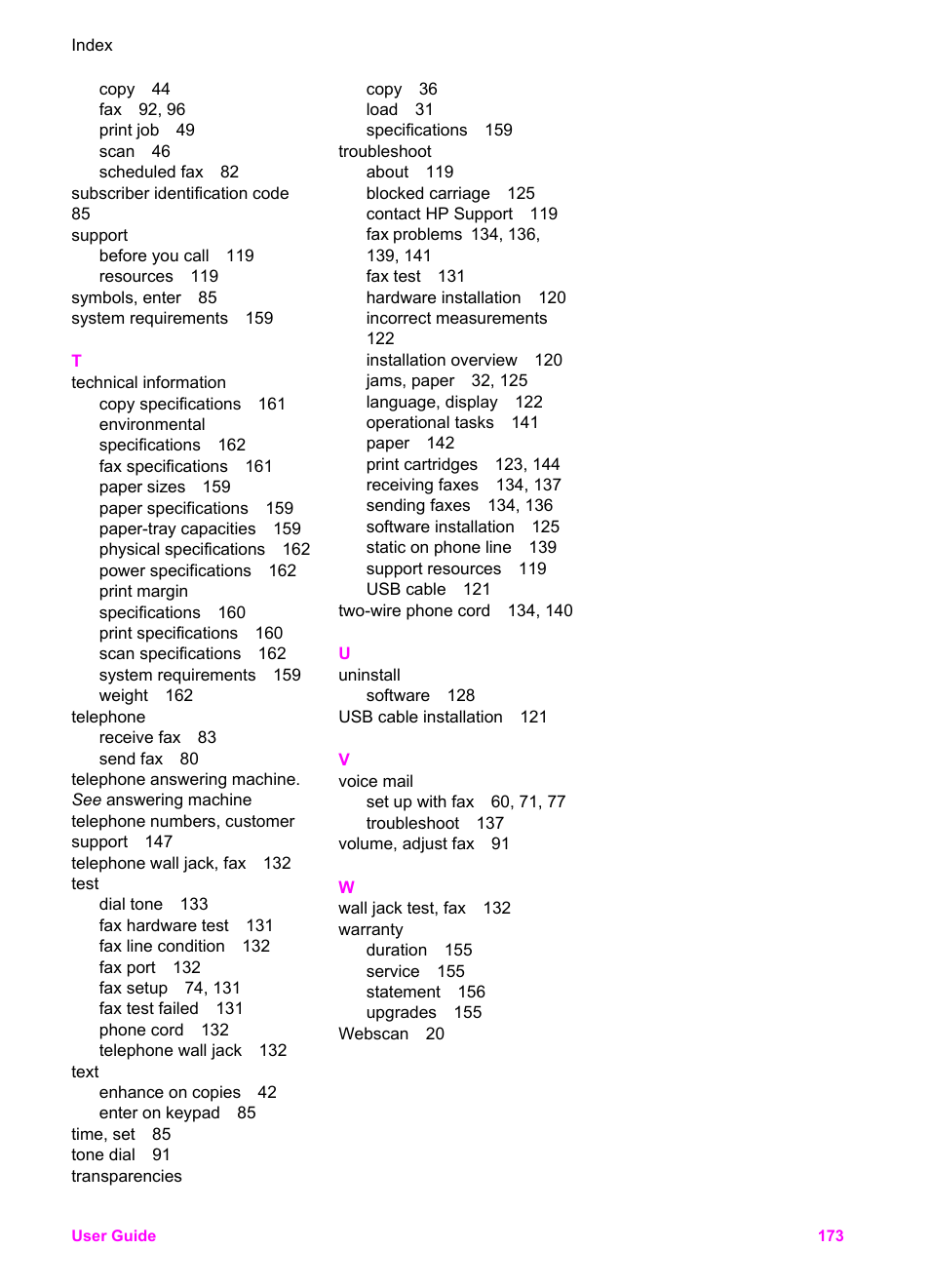 HP Officejet 6210v All-in-One Printer User Manual | Page 176 / 177