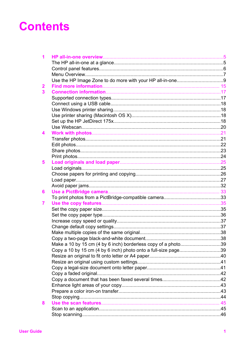 HP Officejet 6210v All-in-One Printer User Manual | Page 4 / 177