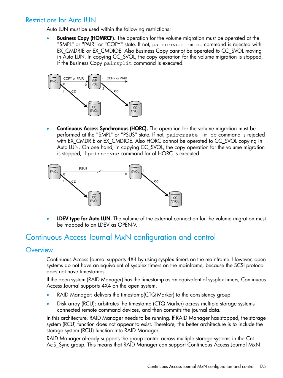 Restrictions for auto lun, Overview | HP XP7 Storage User Manual | Page 175 / 304