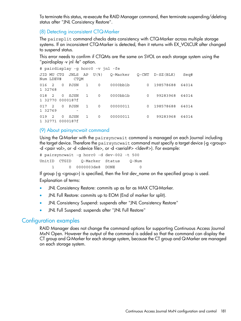 Configuration examples | HP XP7 Storage User Manual | Page 181 / 304