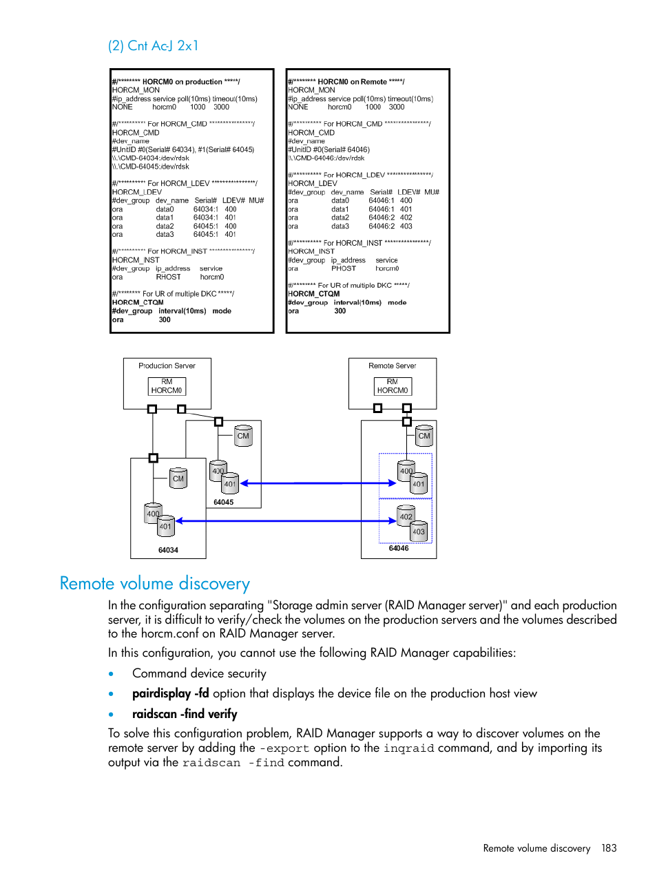Remote volume discovery | HP XP7 Storage User Manual | Page 183 / 304