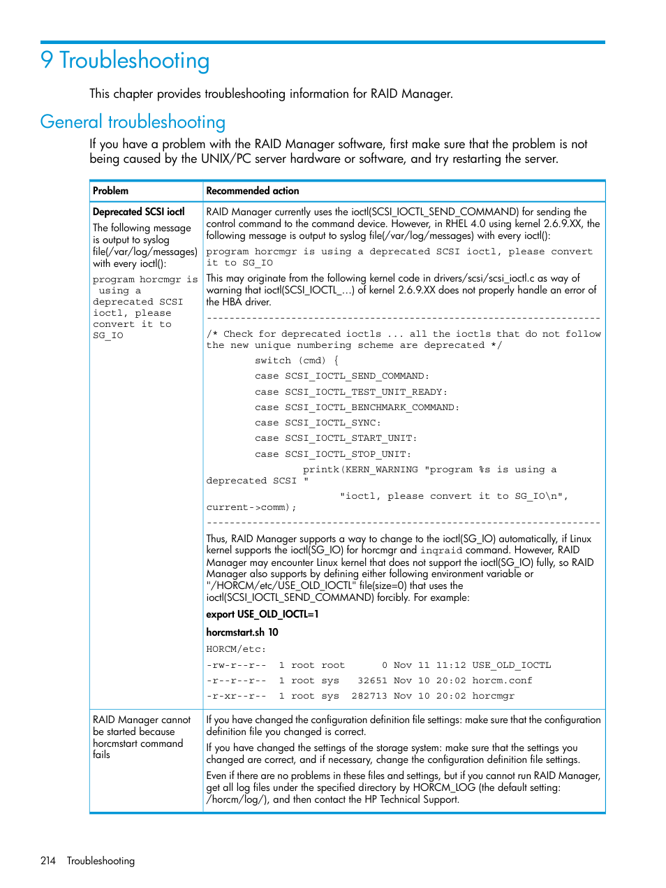 9 troubleshooting, General troubleshooting | HP XP7 Storage User Manual | Page 214 / 304