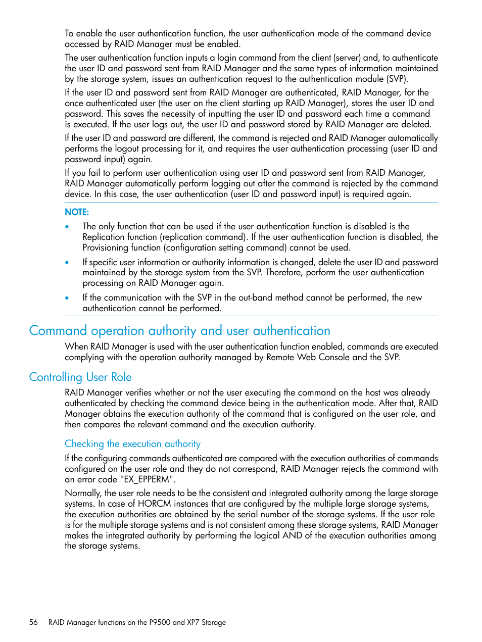 Controlling user role | HP XP7 Storage User Manual | Page 56 / 304