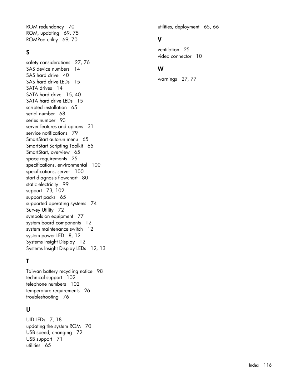 HP ProLiant DL365 Server User Manual | Page 116 / 116