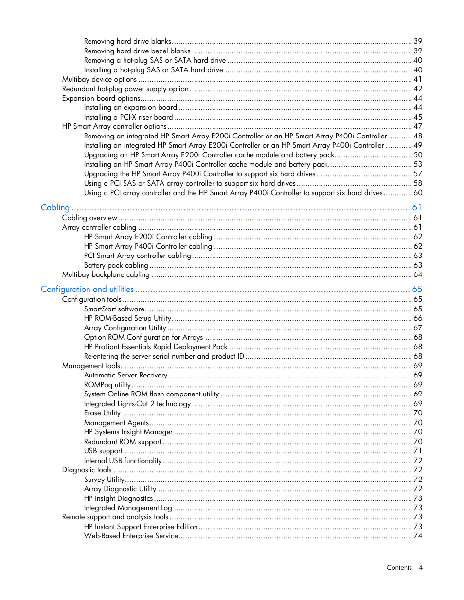 HP ProLiant DL365 Server User Manual | Page 4 / 116