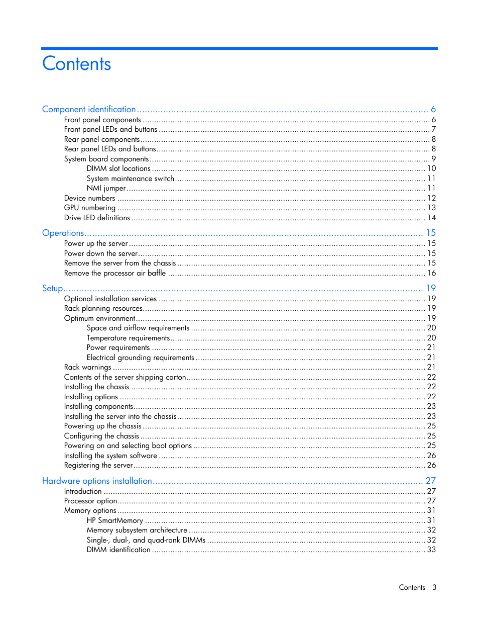HP ProLiant SL270s Gen8 Server User Manual | Page 3 / 107