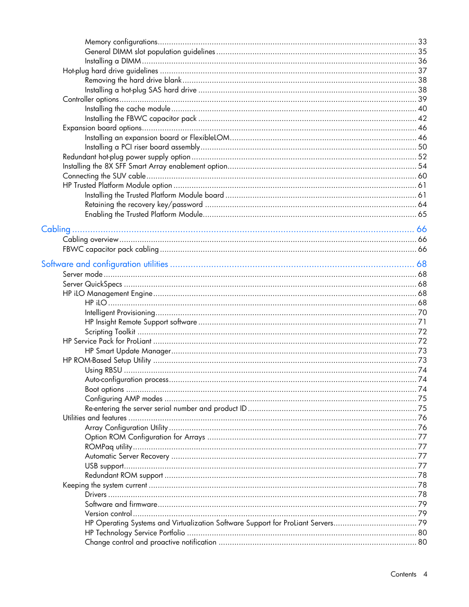 HP ProLiant SL270s Gen8 Server User Manual | Page 4 / 107