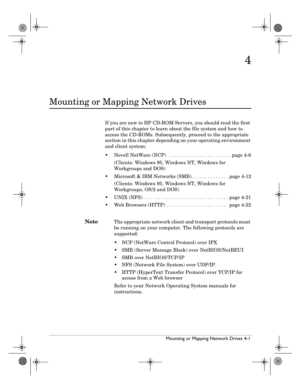 Mounting or mapping network drives, Oms, refer to chapter 4 | HP Surestore NAS User Manual | Page 33 / 110