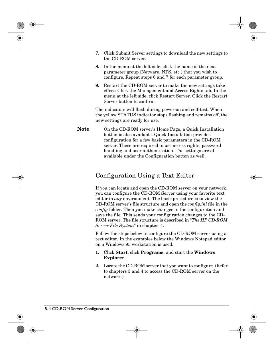 Configuration using a text editor, Configuration using a text editor -4 | HP Surestore NAS User Manual | Page 60 / 110