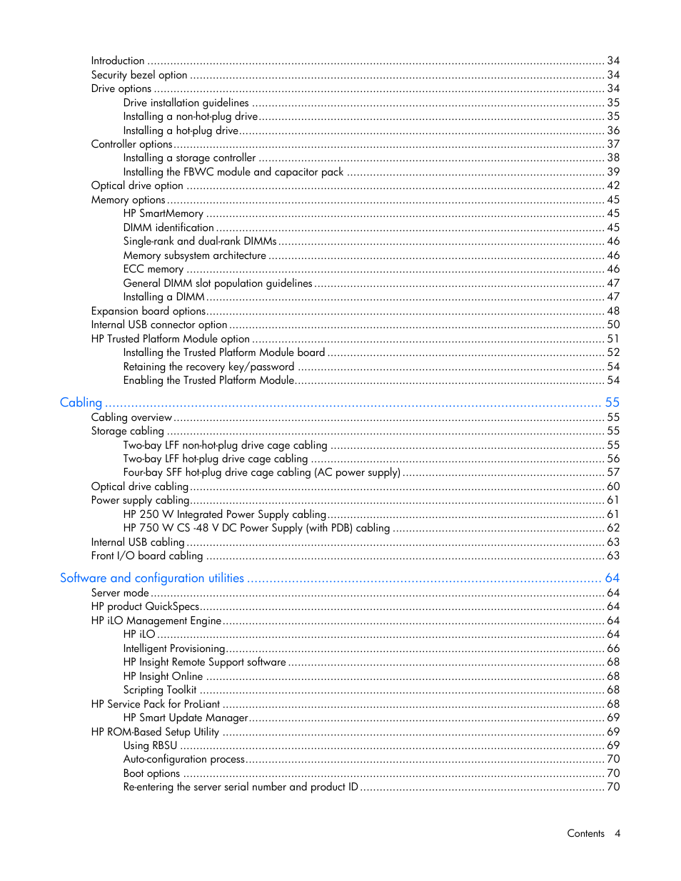 HP ProLiant DL320e Gen8 v2-Server User Manual | Page 4 / 100