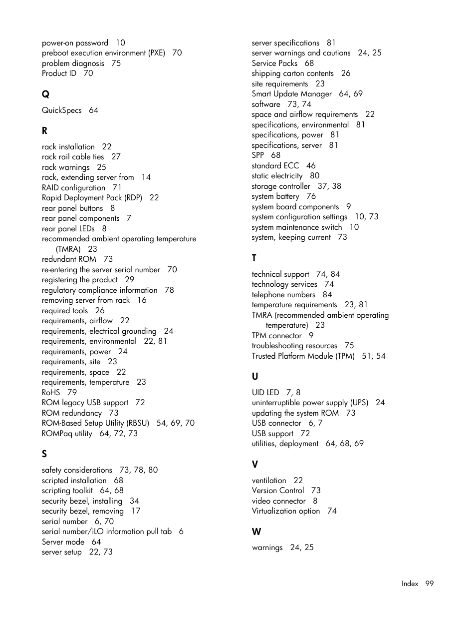 HP ProLiant DL320e Gen8 v2-Server User Manual | Page 99 / 100