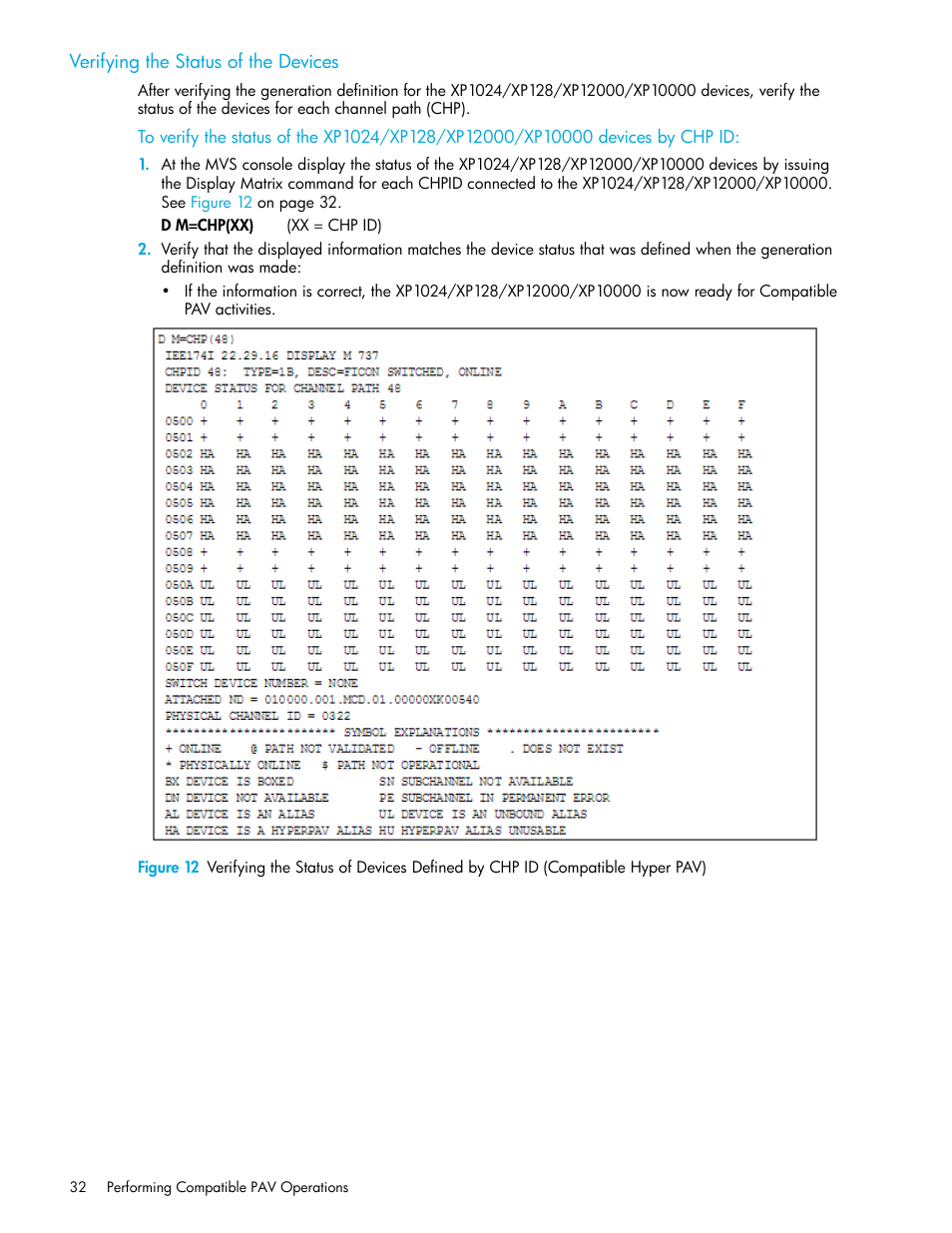 Verifying the status of the devices | HP StorageWorks XP Remote Web Console Software User Manual | Page 32 / 64