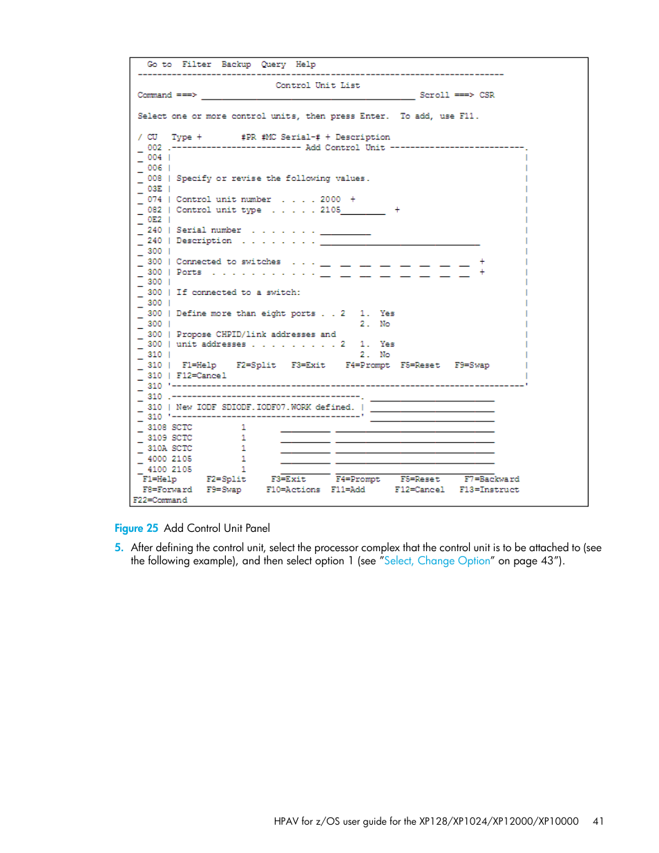 Figure 25 add control unit panel, 25 add control unit panel | HP StorageWorks XP Remote Web Console Software User Manual | Page 41 / 64