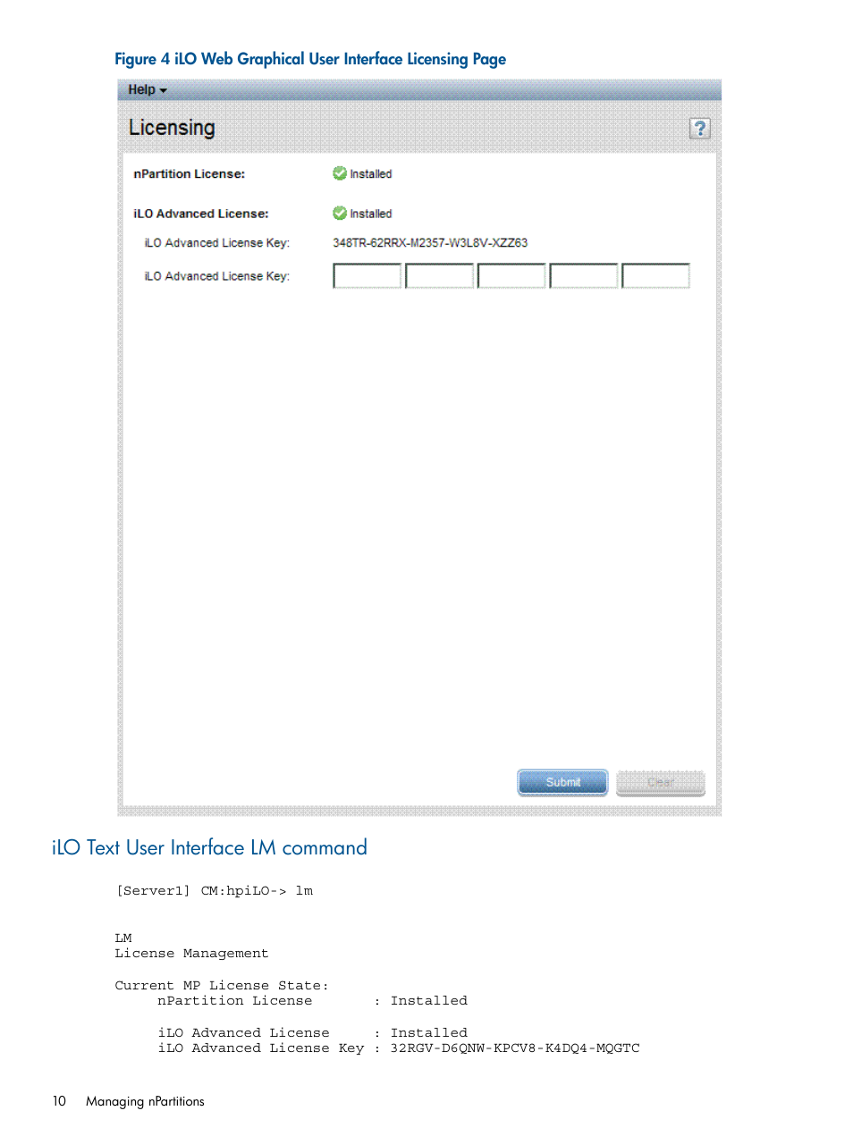 Ilo text user interface lm command | HP Integrity BL870c Server-Blade User Manual | Page 10 / 53