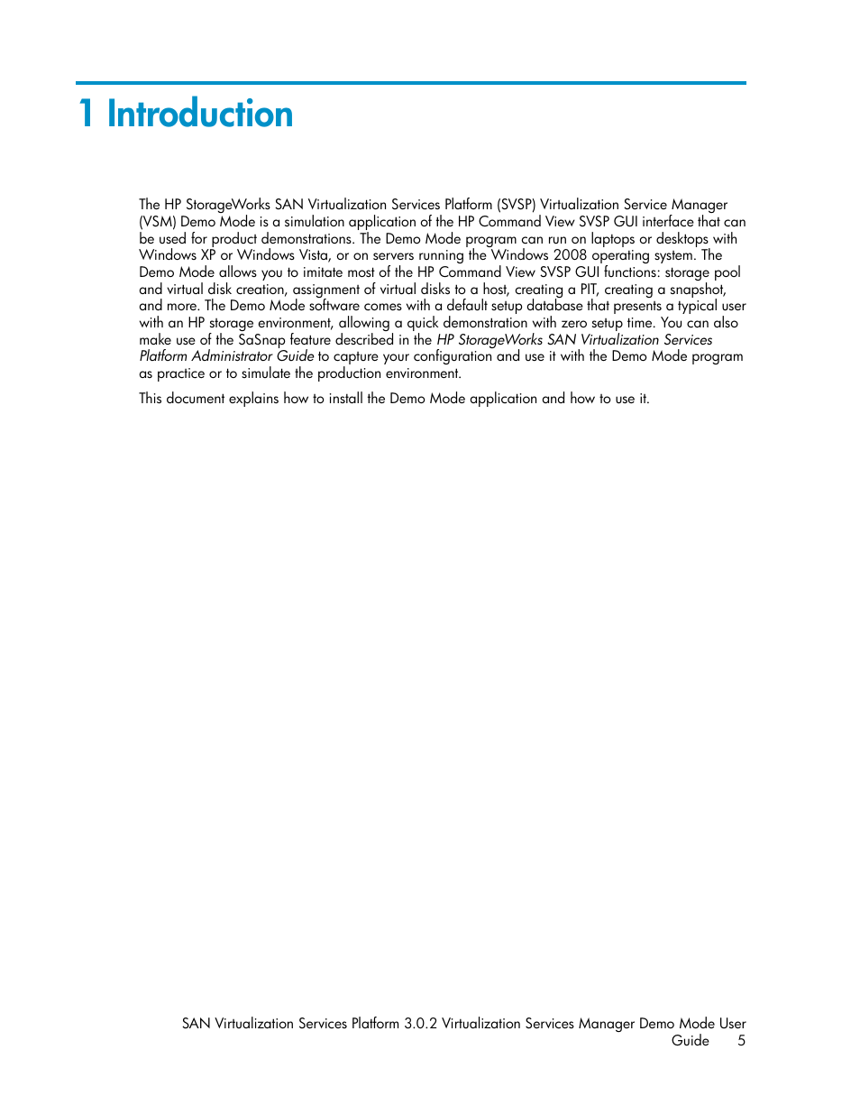 1 introduction | HP SAN Virtualization Services Platform User Manual | Page 5 / 38