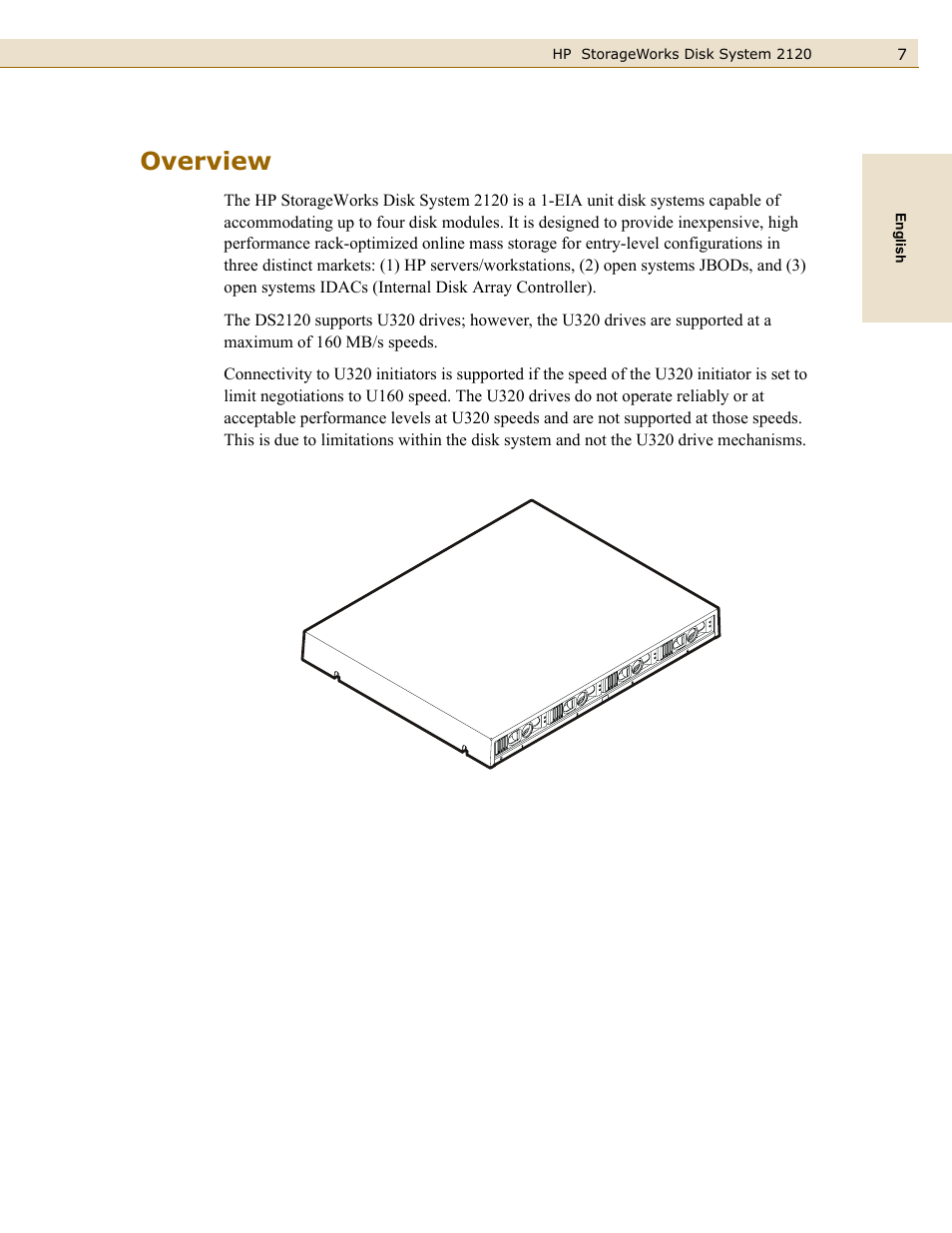 Overview | HP 2120 Disk System User Manual | Page 7 / 38
