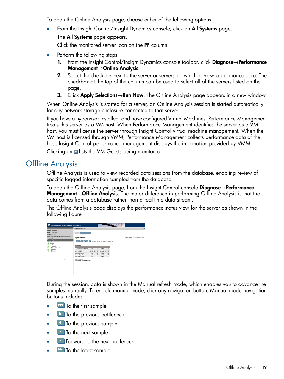 Offline analysis | HP Insight Control User Manual | Page 19 / 73