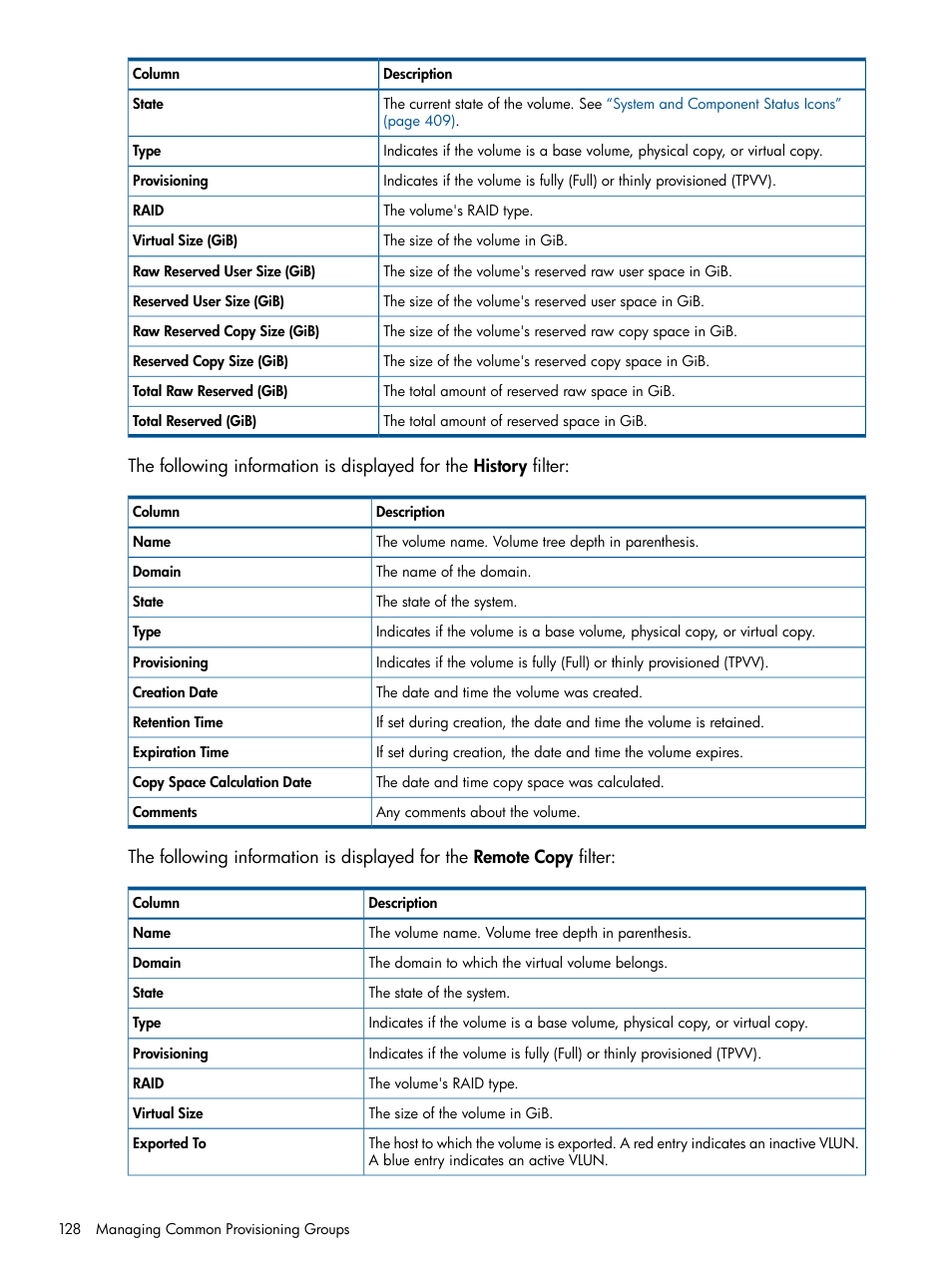 HP 3PAR Operating System Software User Manual | Page 128 / 426