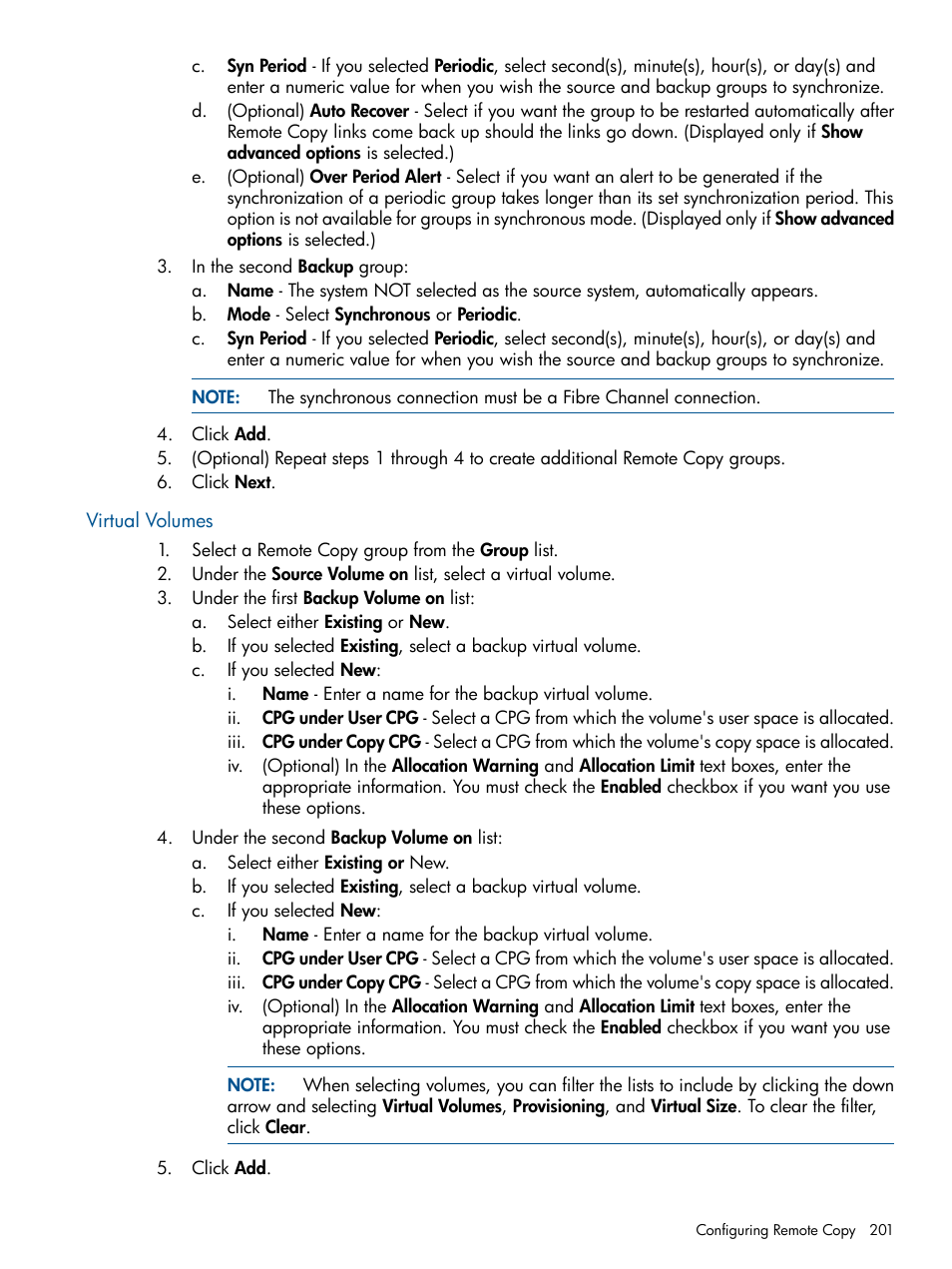 Virtual volumes | HP 3PAR Operating System Software User Manual | Page 201 / 426