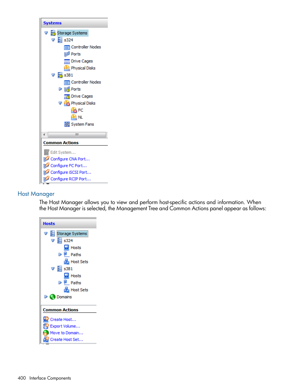 Host manager | HP 3PAR Operating System Software User Manual | Page 400 / 426