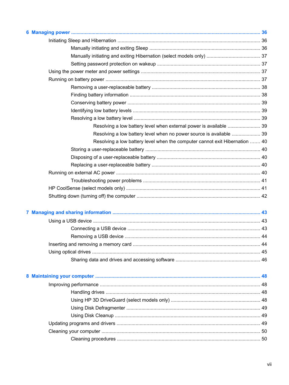 HP Pavilion TouchSmart 14-f040ca Sleekbook User Manual | Page 7 / 80
