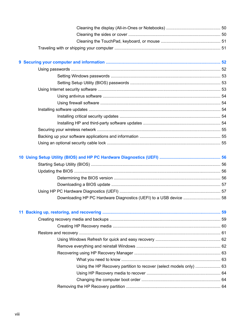 HP Pavilion TouchSmart 14-f040ca Sleekbook User Manual | Page 8 / 80