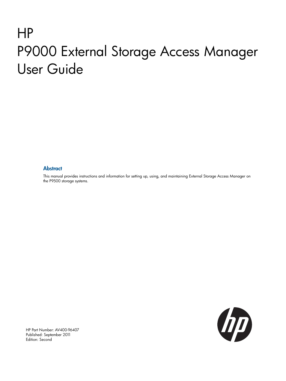 HP XP P9500 Storage User Manual | 81 pages