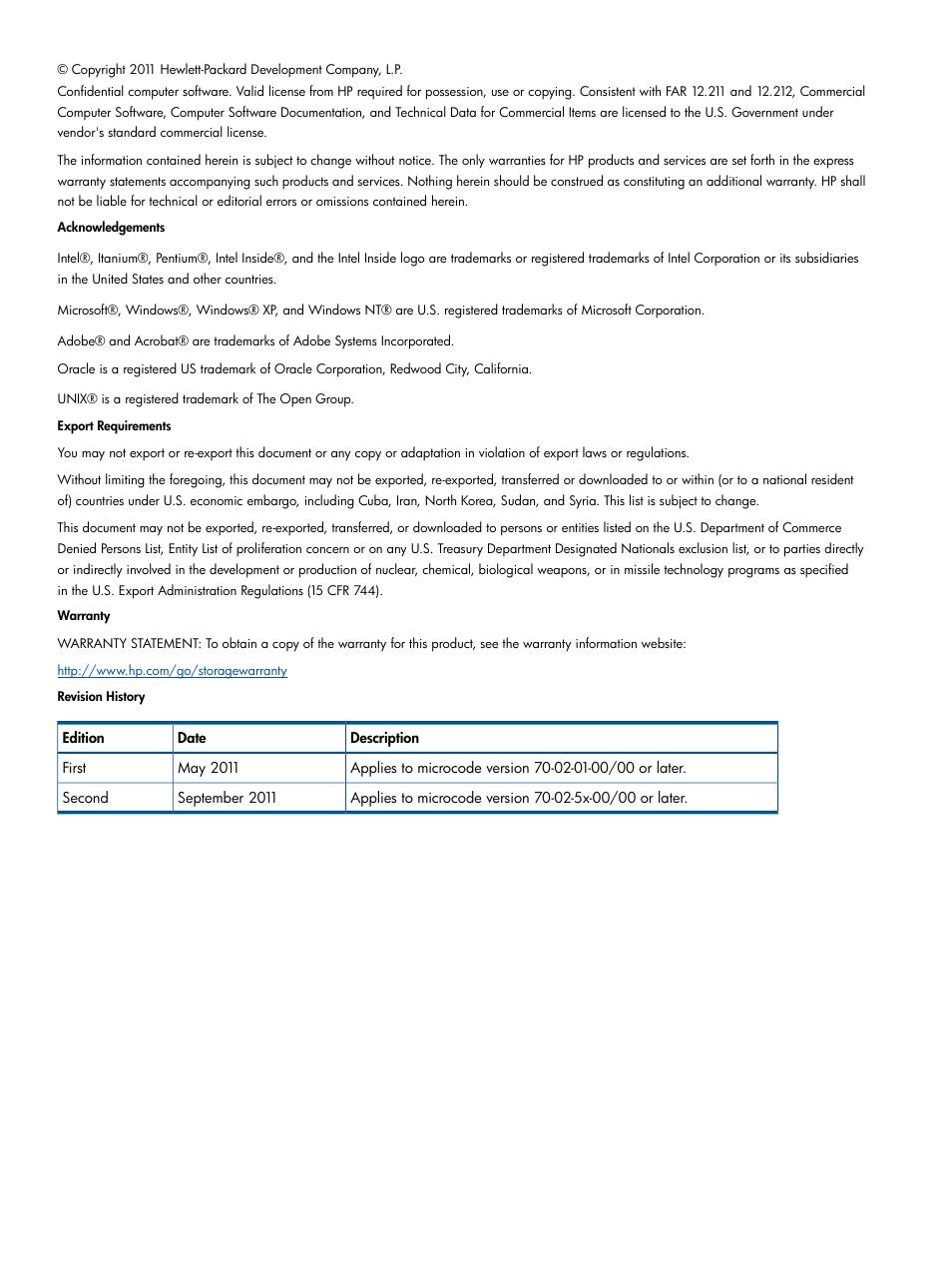 HP XP P9500 Storage User Manual | Page 2 / 81