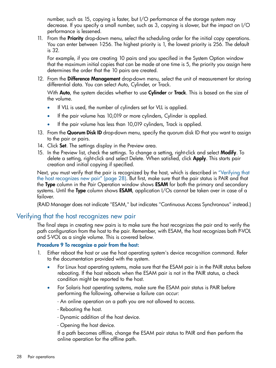 Verifying that the host recognizes new pair | HP XP P9500 Storage User Manual | Page 28 / 81