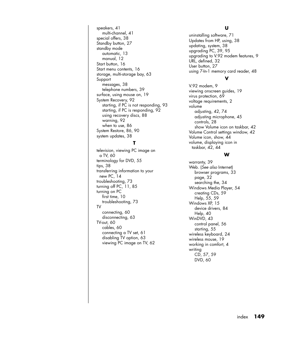 HP Pavilion a387x Desktop PC User Manual | Page 157 / 158