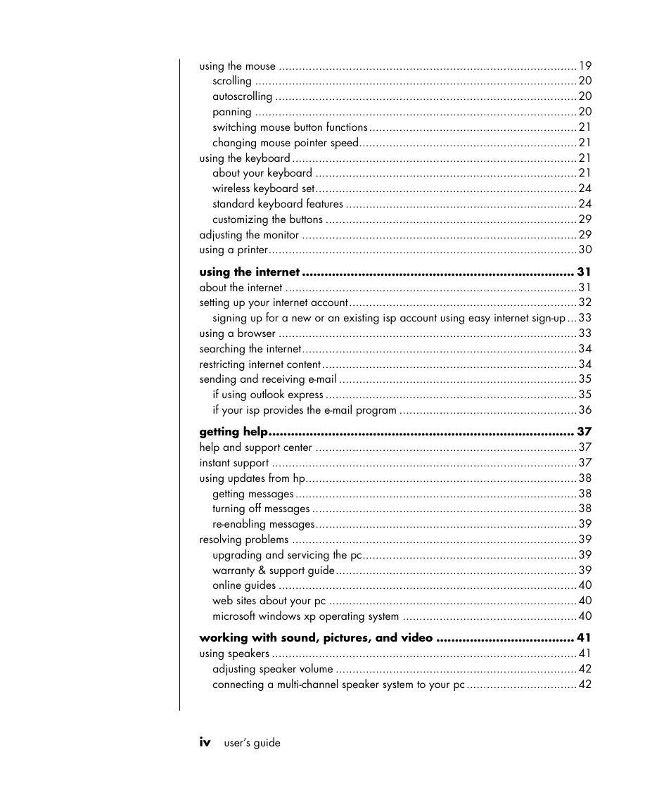 HP Pavilion a387x Desktop PC User Manual | Page 4 / 158