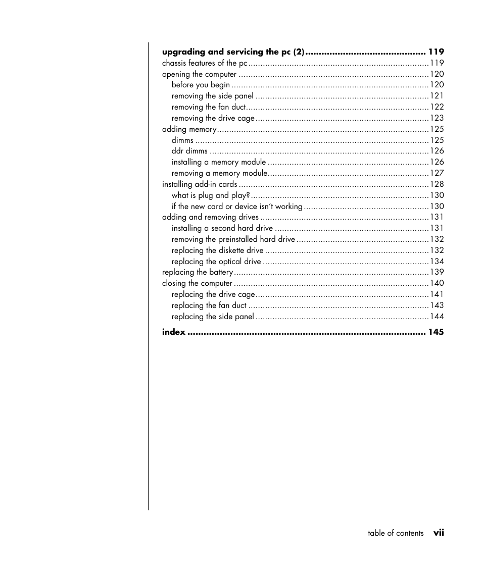 HP Pavilion a387x Desktop PC User Manual | Page 7 / 158