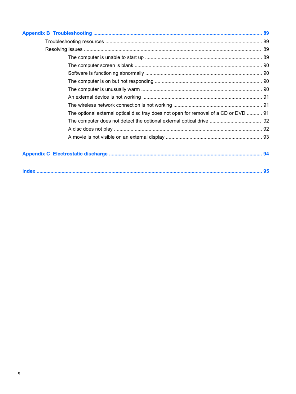 HP ProBook 430 G1 Notebook PC User Manual | Page 10 / 107