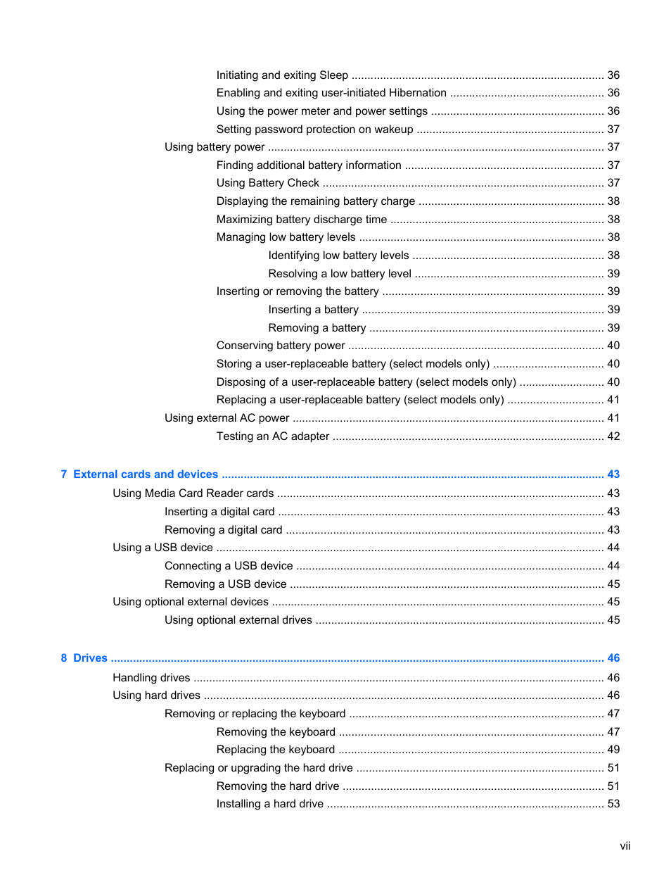 HP ProBook 430 G1 Notebook PC User Manual | Page 7 / 107