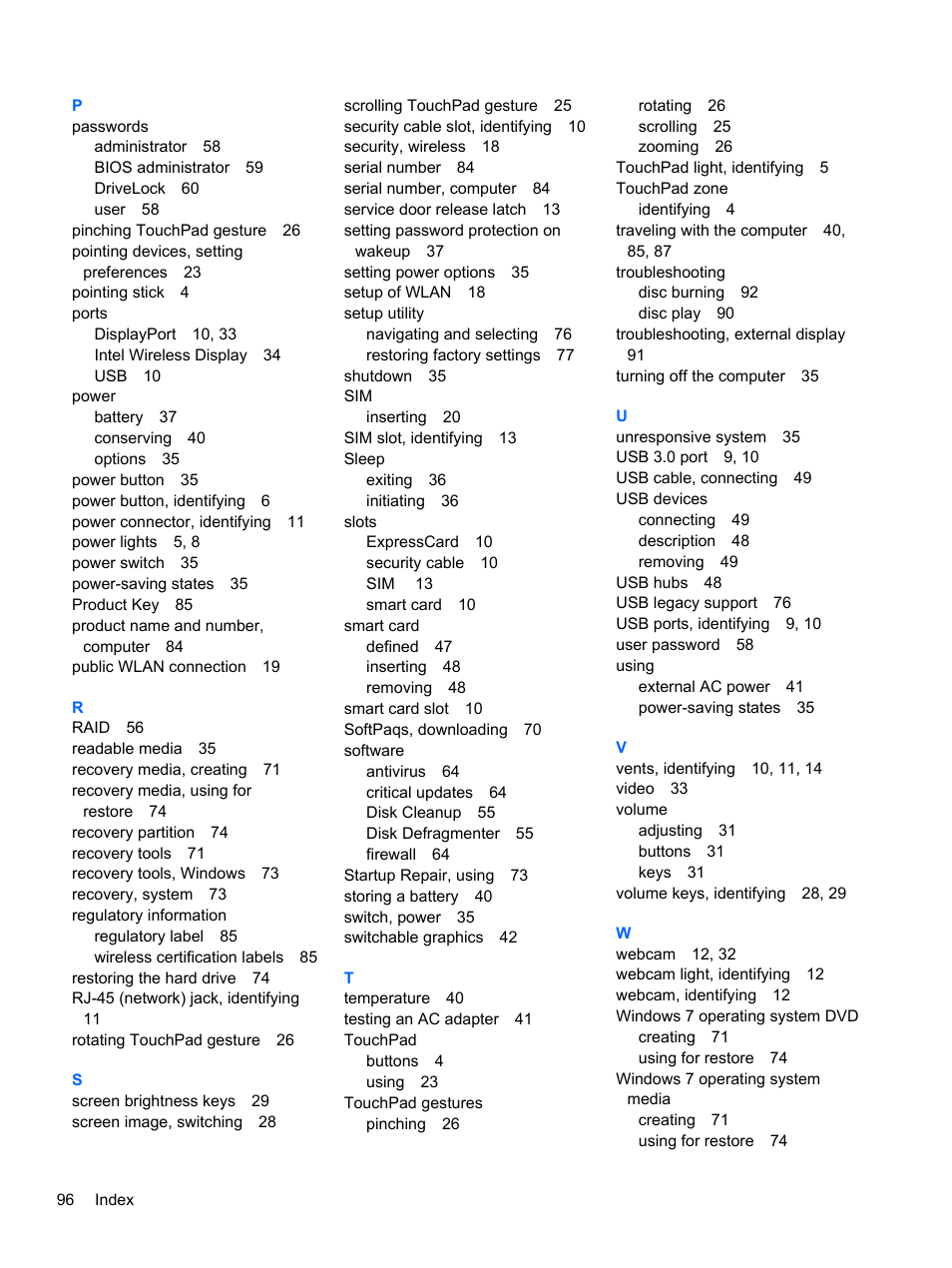 HP ZBook 17 Mobile Workstation User Manual | Page 106 / 107