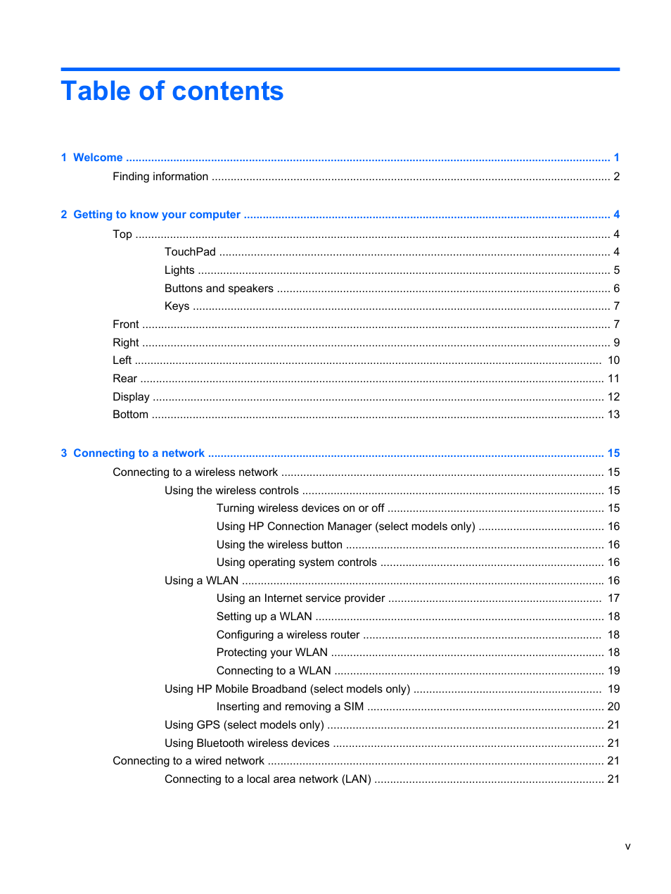 HP ZBook 17 Mobile Workstation User Manual | Page 5 / 107