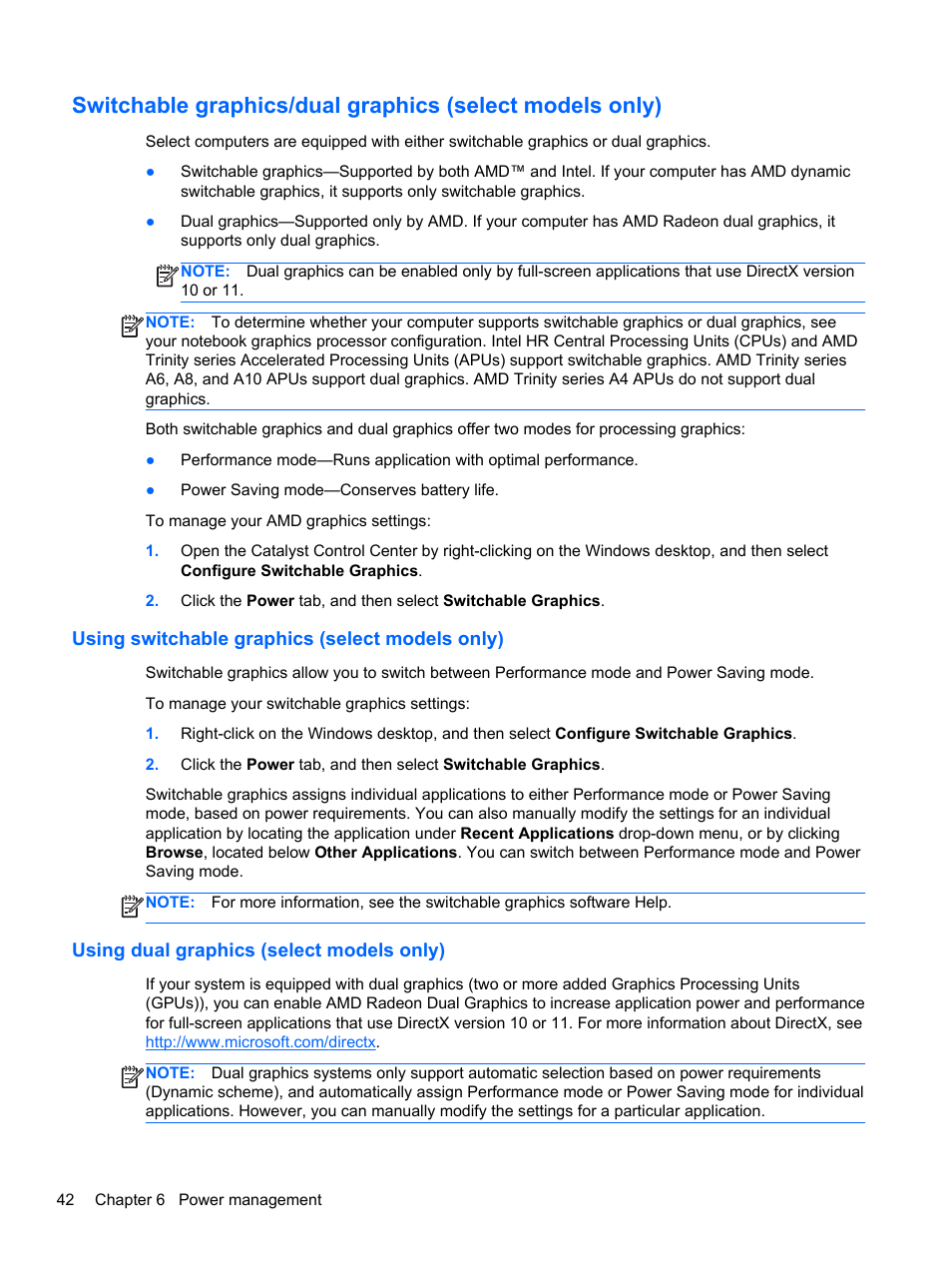 Using switchable graphics (select models only), Using dual graphics (select models only) | HP ZBook 17 Mobile Workstation User Manual | Page 52 / 107