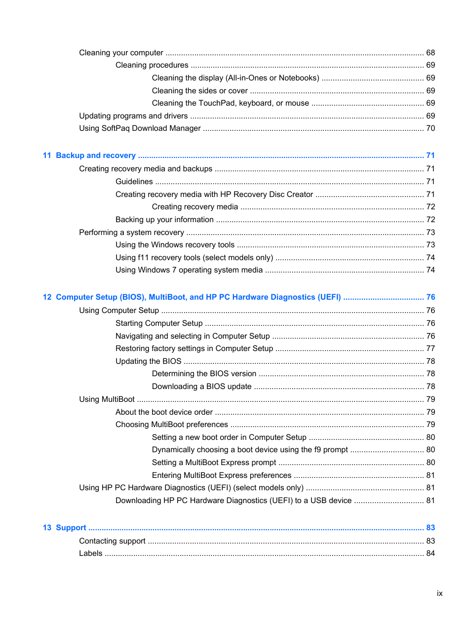 HP ZBook 17 Mobile Workstation User Manual | Page 9 / 107