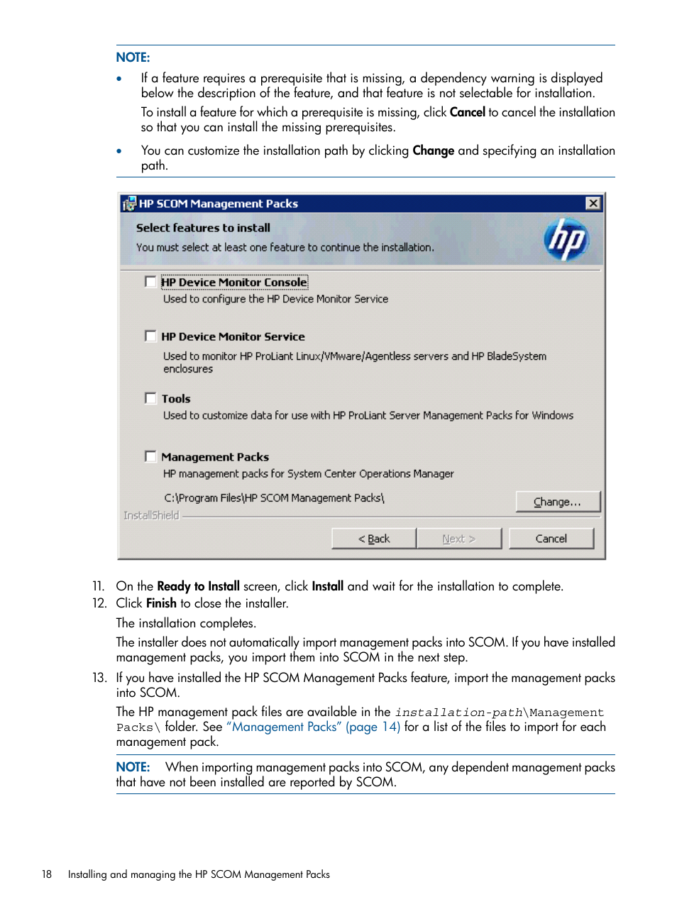 HP OneView for Microsoft System Center User Manual | Page 18 / 26