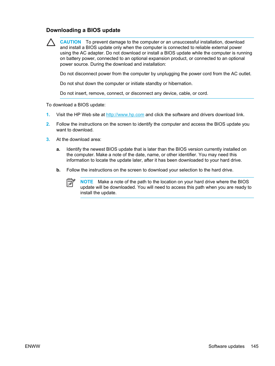 Downloading a bios update | HP Compaq Presario V5000 CTO Notebook PC User Manual | Page 155 / 186