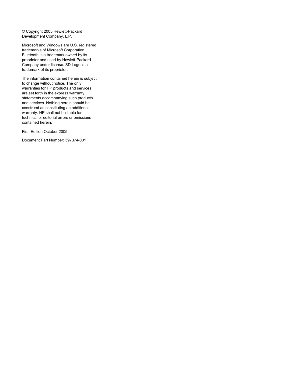 HP Compaq Presario V5000 CTO Notebook PC User Manual | Page 2 / 186