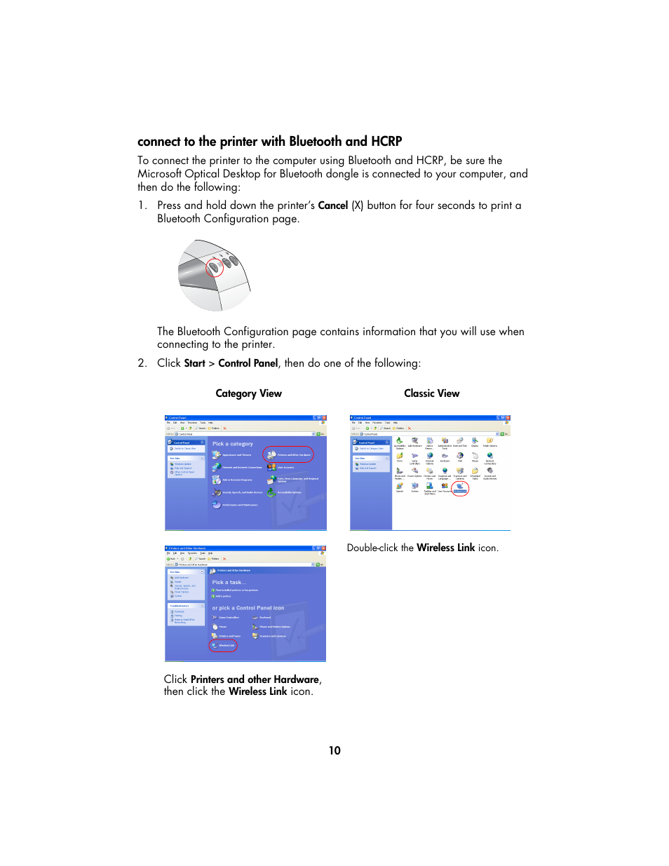 Connect to the printer with bluetooth and hcrp, Connect | HP Deskjet 995c Printer User Manual | Page 13 / 82