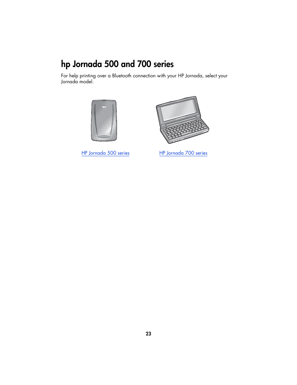 Hp jornada 500 and 700 series | HP Deskjet 995c Printer User Manual | Page 26 / 82