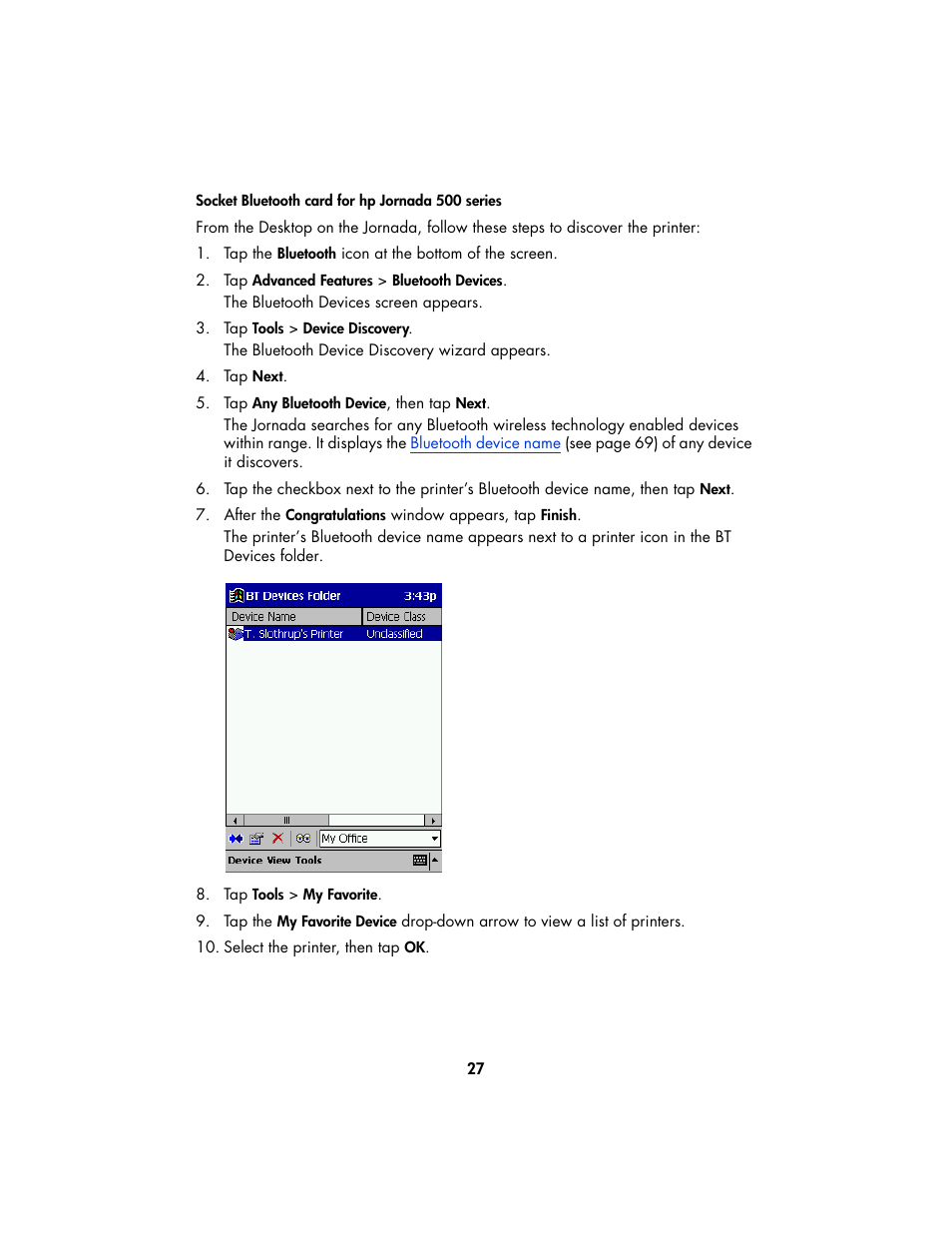 Socket bluetooth card | HP Deskjet 995c Printer User Manual | Page 30 / 82