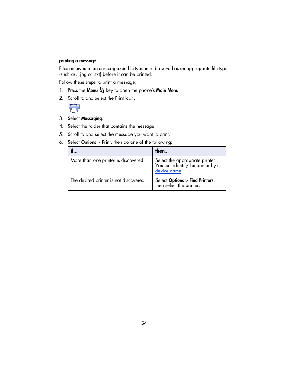 Message | HP Deskjet 995c Printer User Manual | Page 57 / 82