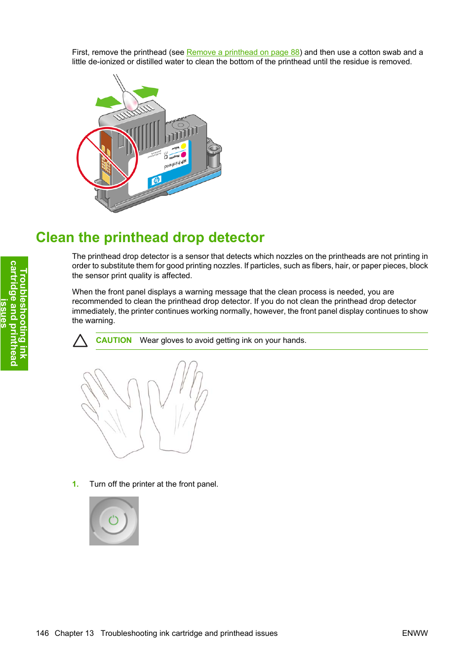 Clean the printhead drop detector | HP Designjet Z3100 Photo Printer series User Manual | Page 156 / 185