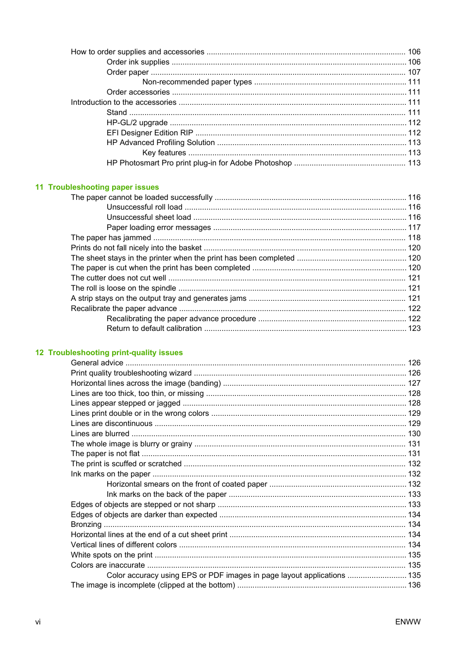 HP Designjet Z3100 Photo Printer series User Manual | Page 8 / 185