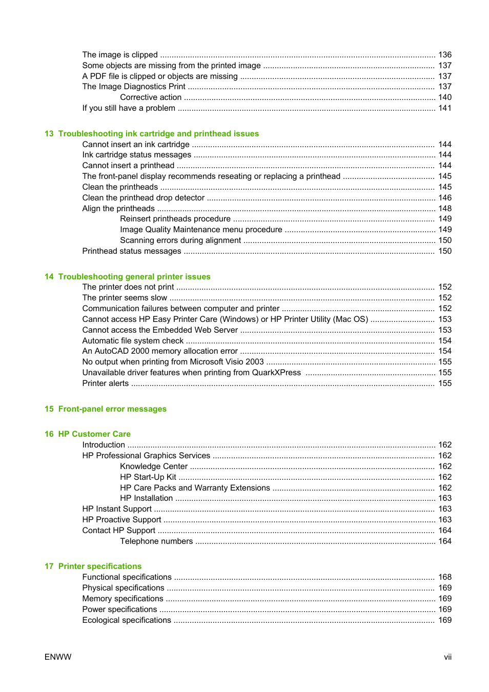HP Designjet Z3100 Photo Printer series User Manual | Page 9 / 185