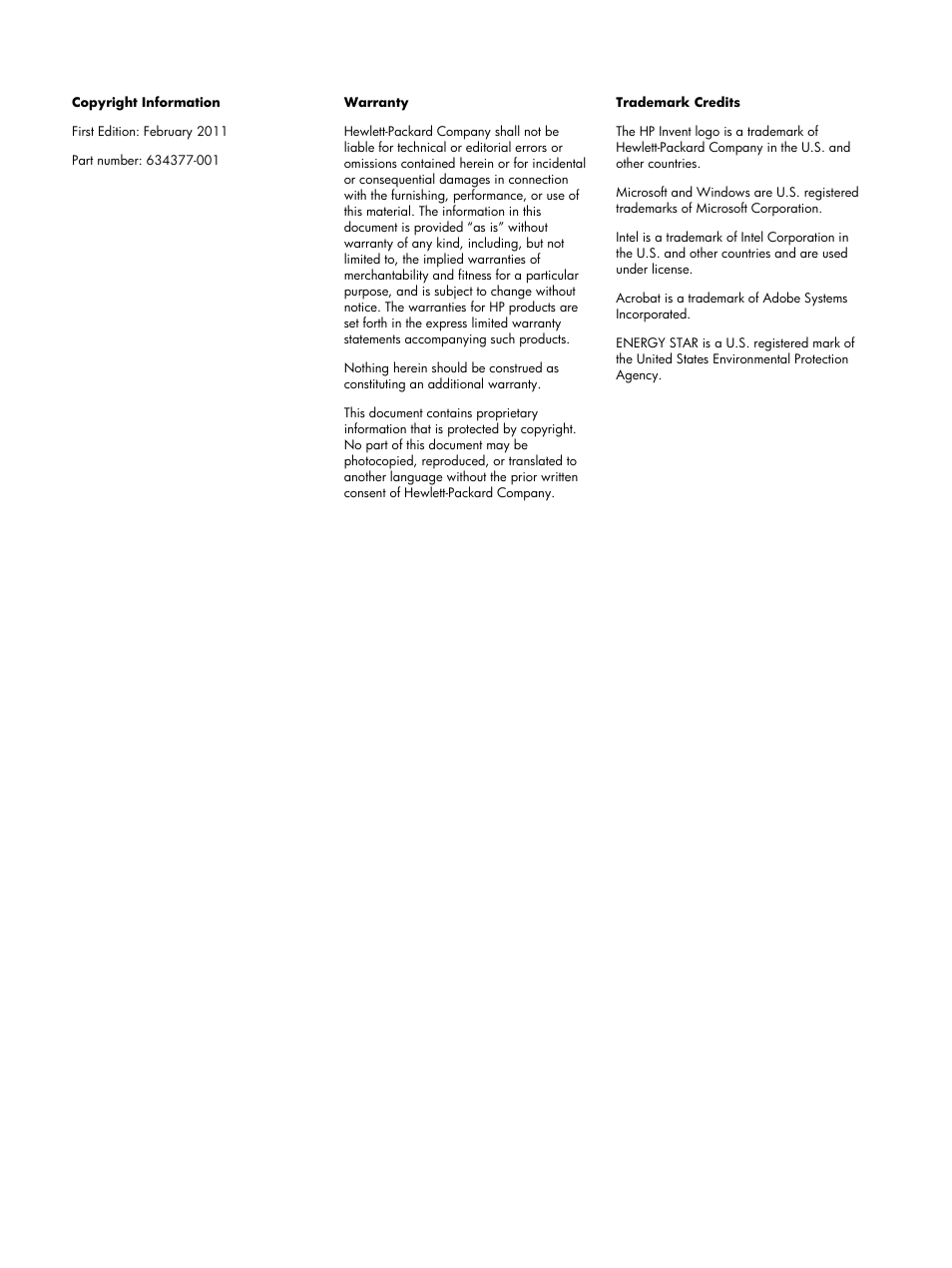 HP Z210 Convertible Minitower-Workstation User Manual | Page 2 / 68