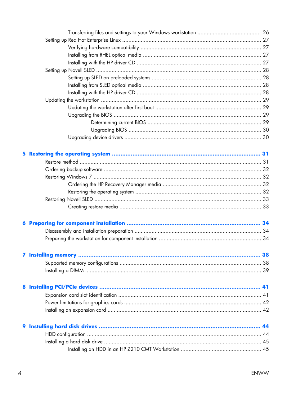 HP Z210 Convertible Minitower-Workstation User Manual | Page 6 / 68